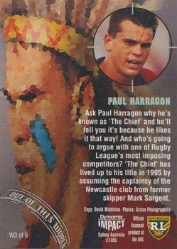 1995 Dynamic ARL Series 3 - Out Of This World #W3 Paul Harragon Back